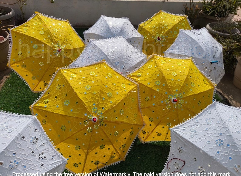 Haldi Backdrop Umbrella,wholesale Mirror Work Umbrella,emboriderd