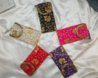 Women's Mobile Pouches for Rakhi Festival Gifts|Chic Embroidered Mobile Cover Ideal Wedding Favors & Festive Return Gift For Guest