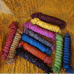 Lot of 5 Bandhani Art Silk Dupatta: Colorful Bandhej Scarf with Tassel Lace