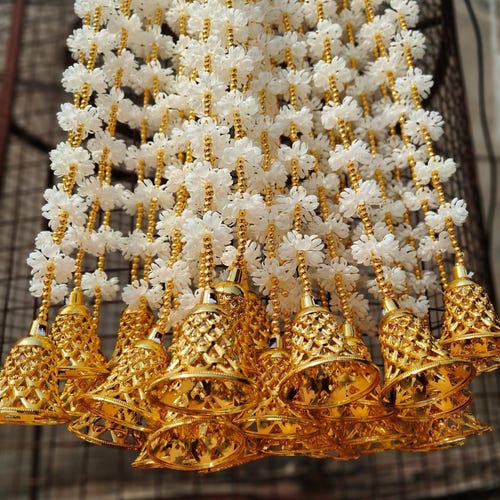 Artificial Mogra Bell Fluffy Creeper Garland - Perfect for Holi