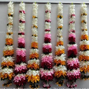 Authentic Indian Wedding Eco friendly Fabric Garland Perfect for Festive Decor, Weddings, Pooja Rooms Decor ,Garland for Festivals Backdrop