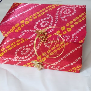 Indian Sweet Boxes, Wedding Gift, Mithai/Sweet Box, Bridesmaid Gift, Return Gifts, Wedding Favor, Bandhej Shagun Box, Small Jewelry Boxes