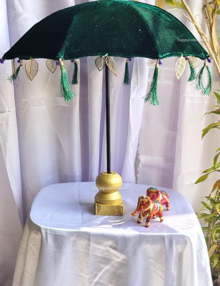 Velvet Table Top Umbrella Centerpiece, Balinese Table Decor, Coastal ...