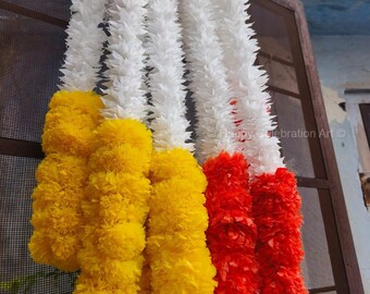 Jasmine Marigold Garland: Indian Wedding Diwali Pooja Decor
