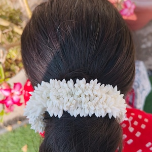 Zuid-Indiase traditionele jasmijn gajra haarstukje, bharatanatyam kuchipudi dans haaraccessoires voor vrouwen juda decor, mullapoove gajra veni