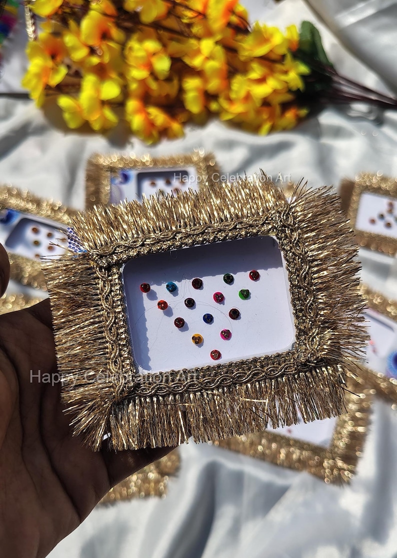 Multicolor Bindi Sticker Book – Velvet Stone Bindis, Face Jewel Booklet ...