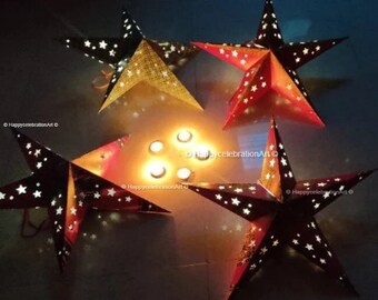Twinkling Star Laternen - Boho Hängeleuchten für Feste Ideal für Weihnachten, Hochzeiten, Innen- und Außendekoration