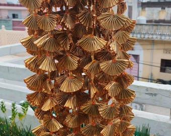 Pack of 10-200 Gold Gota Lace Garland for Wedding Decor, Haldi & Event Backdrops -2.5 Feet Hanging Gota Phool String For Decoration