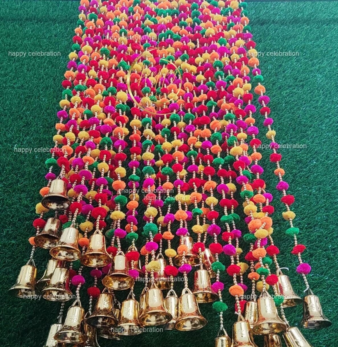 Boho Chic Pom Pom Bell String,colorful Diwali & Christmas Decorations ...
