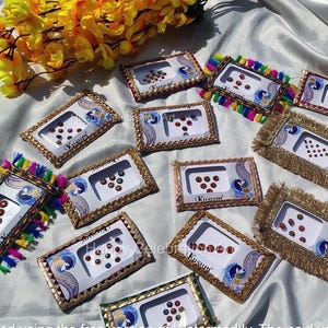 Libro de pegatinas Bindi multicolor: bindis de terciopelo con piedras, joya facial, recuerdo de boda india, regalo Shagun, regalos de devolución de mehndi y Sangeet.
