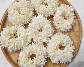 Reusable Hair Gajra |Scented Artificial Jasmine Gajra | White Handcrafted Gajra | Mayiyan Favors | Wedding & Festive Accessory