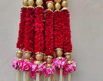 Jasmijn Gajra bloem hangend | Bloemendecor voor Diwali, Zuid-Indiase bruiloften en entreehal | Perfect voor terras, feesten en evenementen!