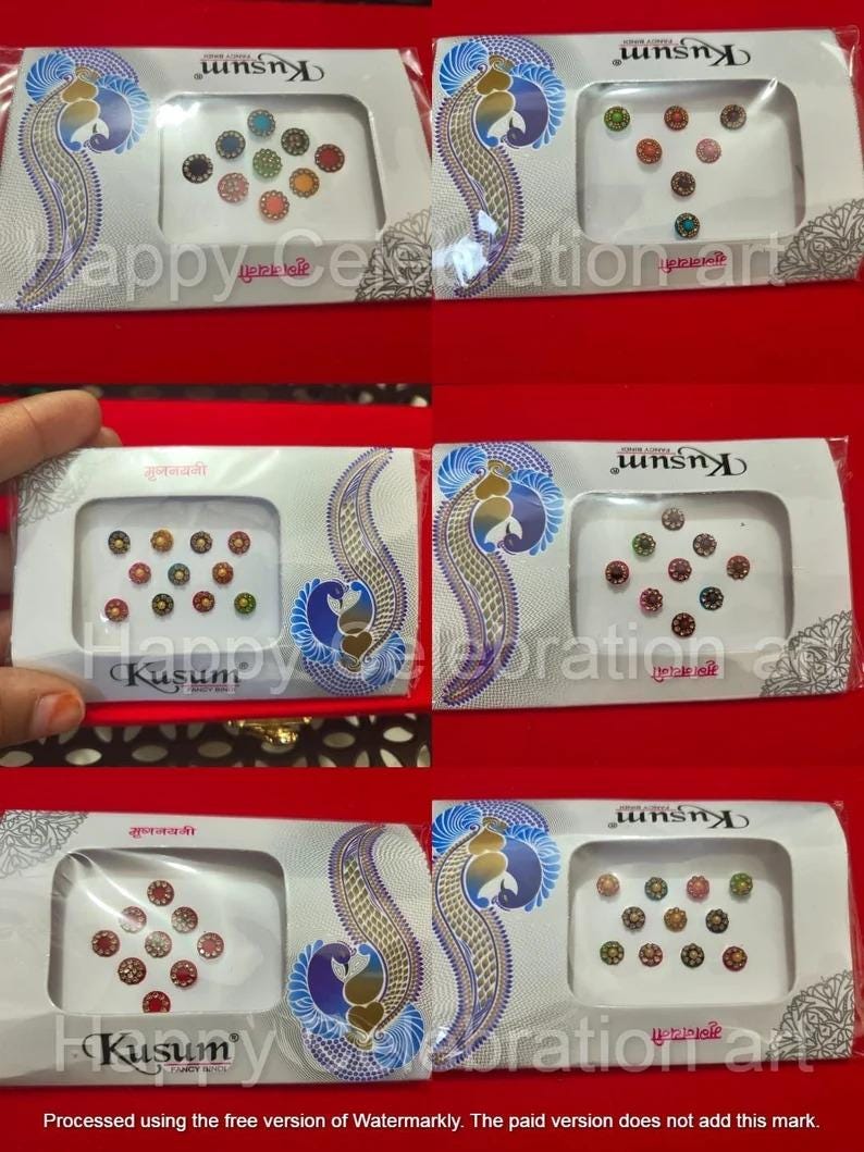 Colorful Bindis for Wedding Favors,mehandi Haldi Sangeet Ladies Favor ...
