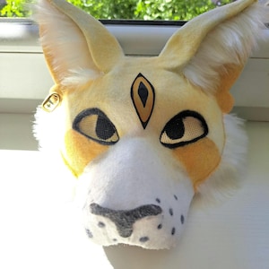 yellow canine mask!