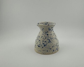 Blue Splatterware Handmade Ceramic Pitcher| Pottery | Bud Vase | Sake Pitcher | Carafe | Modern Home Decor |