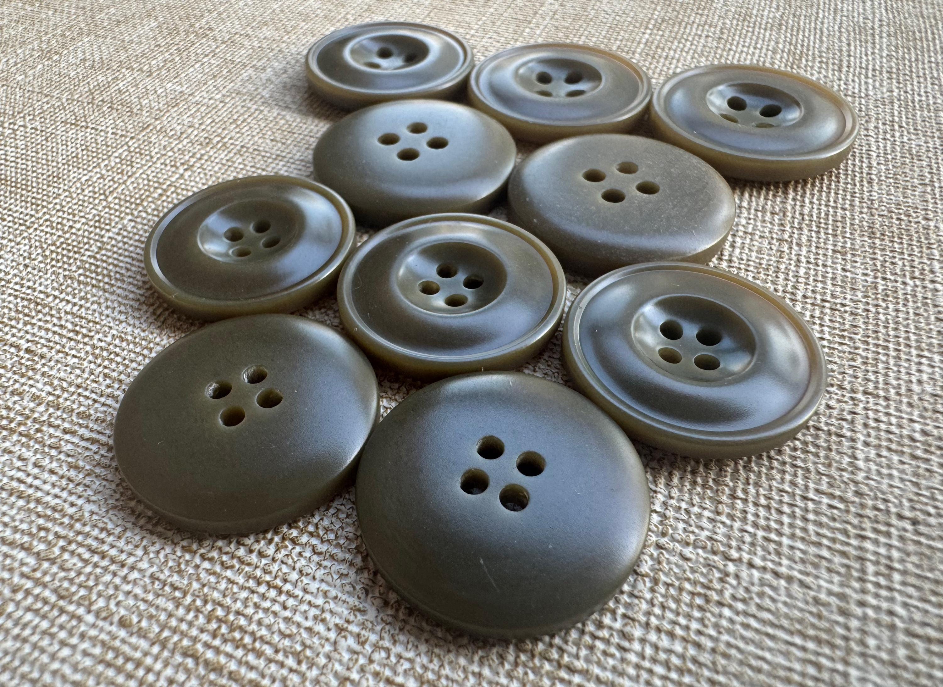 20 Bottoni Rotondi In Resina Per Cucito - 4 Fori - Colore Beige - Dimensioni 18, 21, 25 Mm - Per Cappotti, Giacche E Maglieria - 5