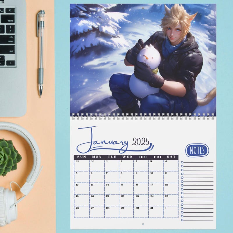 2025 Anime Calendar Etsy