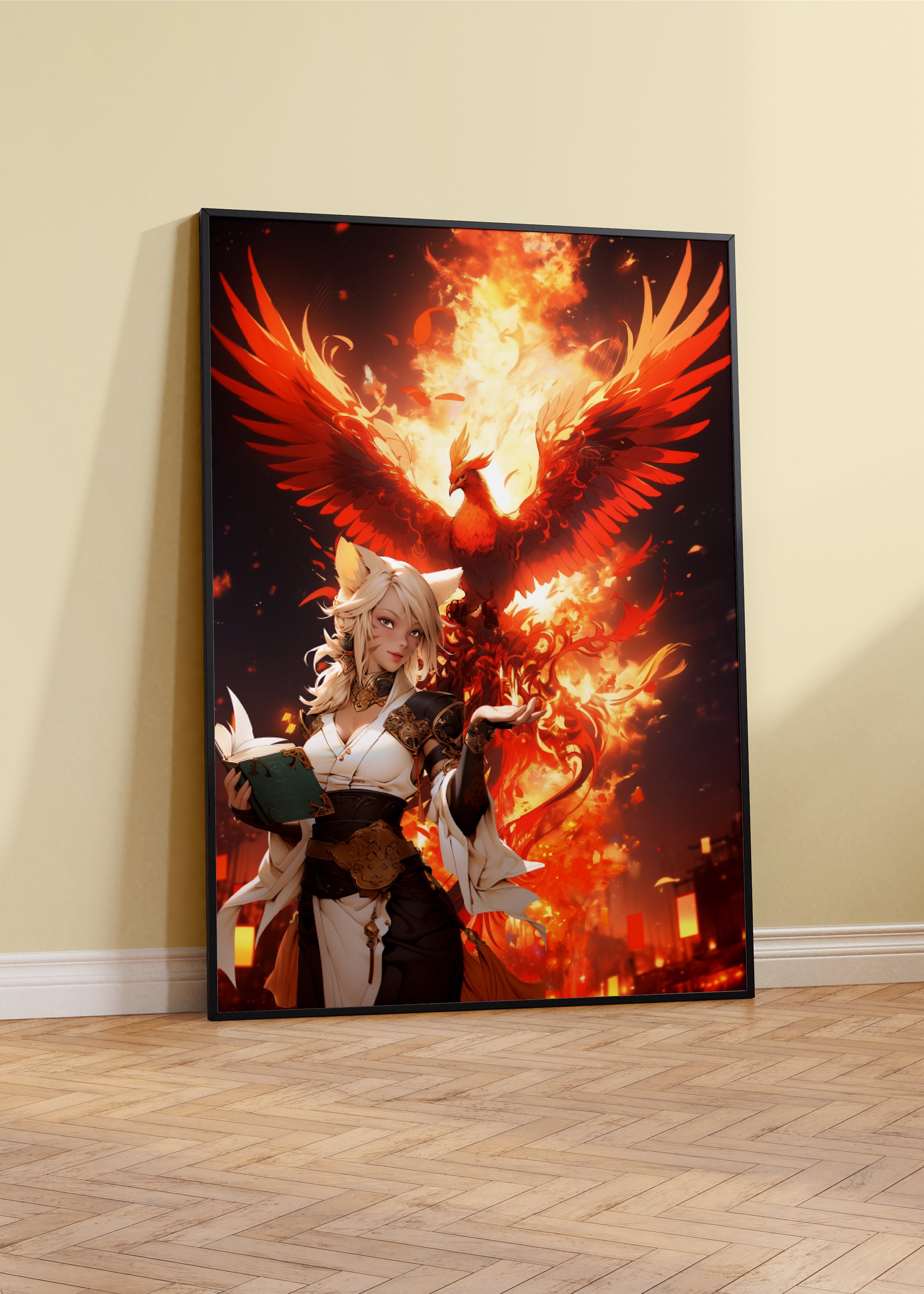 Fire phoenix anime shops girl