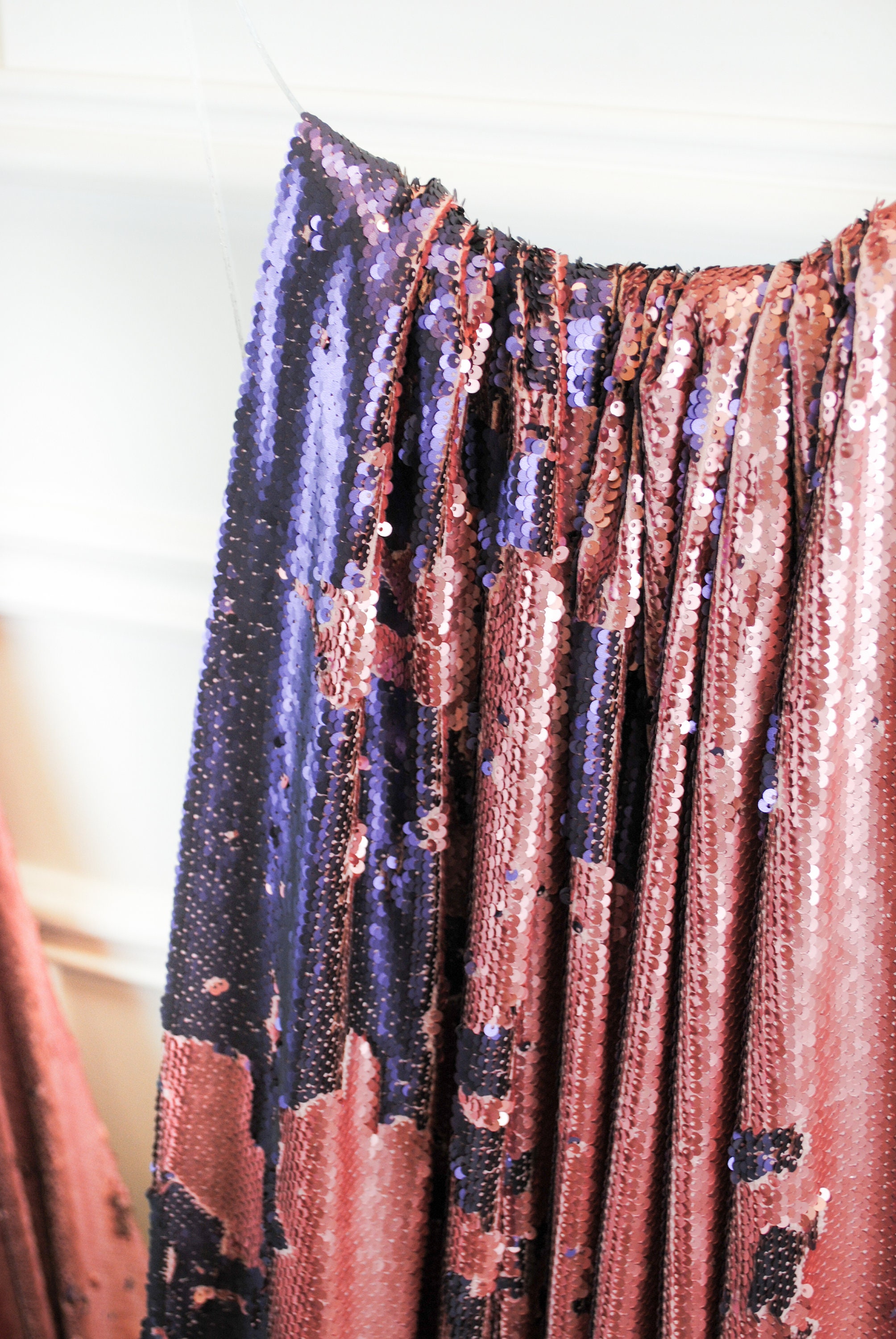 Pink and Purple Reversible Sequin Fabric. Price by 2 Meters Etsy