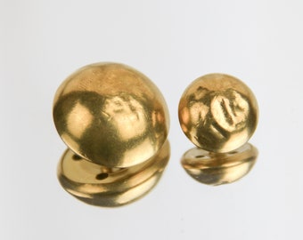 Round Shape Gold Metal  Buttons. Available in 3 Sizes (35mm,20mm,14mm) - Price for 2 same-size buttons!!!