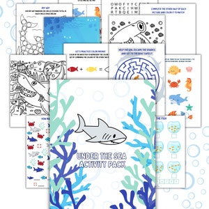 Under the Sea Activity Packet, Shark Week Activities, Digital Download