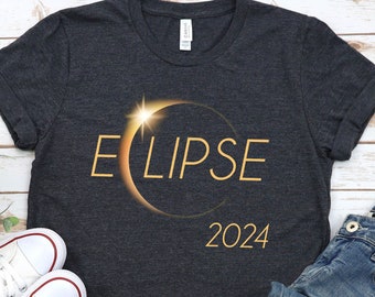 Eclipse 2024 T-Shirt, Total Solar Eclipse Tee, April 8th Tee, American Eclipse Tee, Eclipse Memorial Tee, Eclipse Gift Tee, Observer Shirt