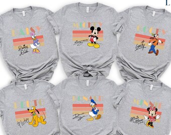 Disney Characters T-Shirt, Mickey Mouse Shirt, Goofy Shirt, Donald Duck Shirt, Retro Disney Shirts, Disney Trip Shirts, Pluto Shirt