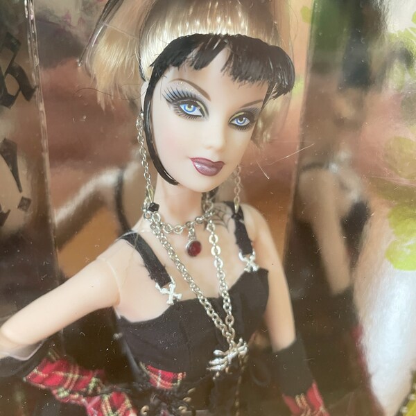 Barbie Hard Rock Café Goth Glam Gold Label Collector's Barbie IN BOX with Collector's Pin