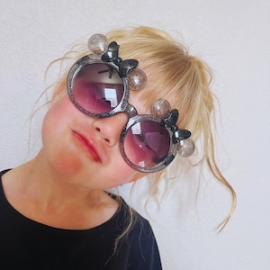 Black Minnie Mouse kids sunglasses