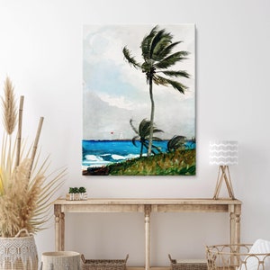 Palm Tree, Nassau (1898) by Winslow Homer, Beach House Wall Art, Palm Tree Print, Giclee Wall Art Print