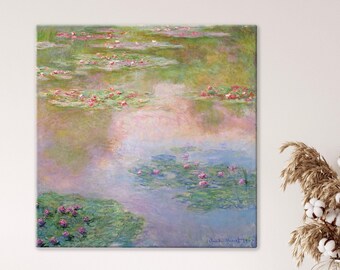 Claude Monet Nymphéas, Water Lilies Painting, Famous Painting Canvas, Ready to Hang Museum Quality Canvas