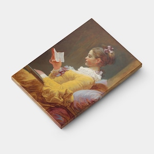 Fragonard, The Reader by Jean-Honoré Fragonard, Reading Girl Painting Museum Quality Canvas