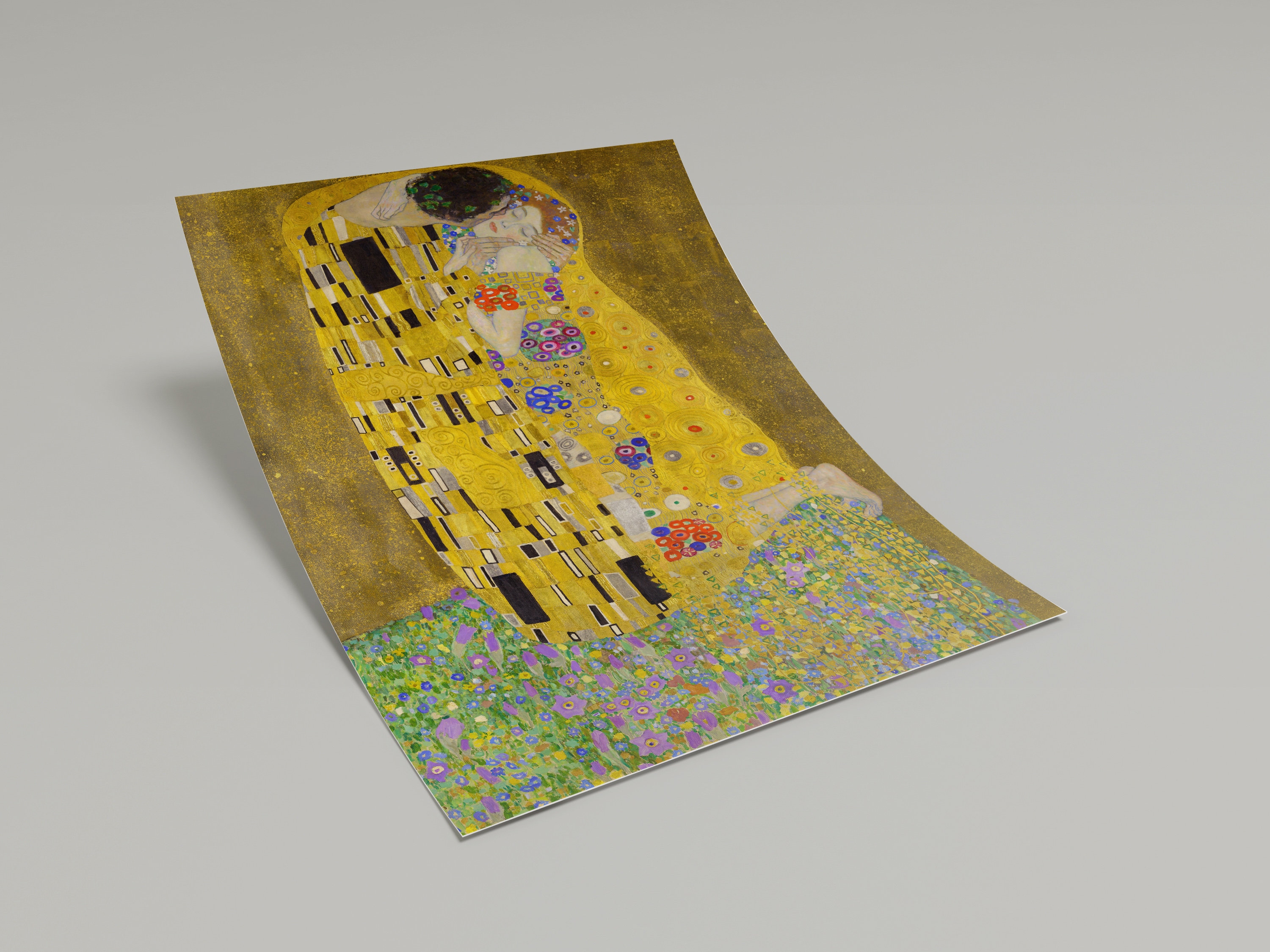 Tableau Toile 'Le Baiser' De Gustav Klimt - Reproduction Sur Cadre - Neuf
