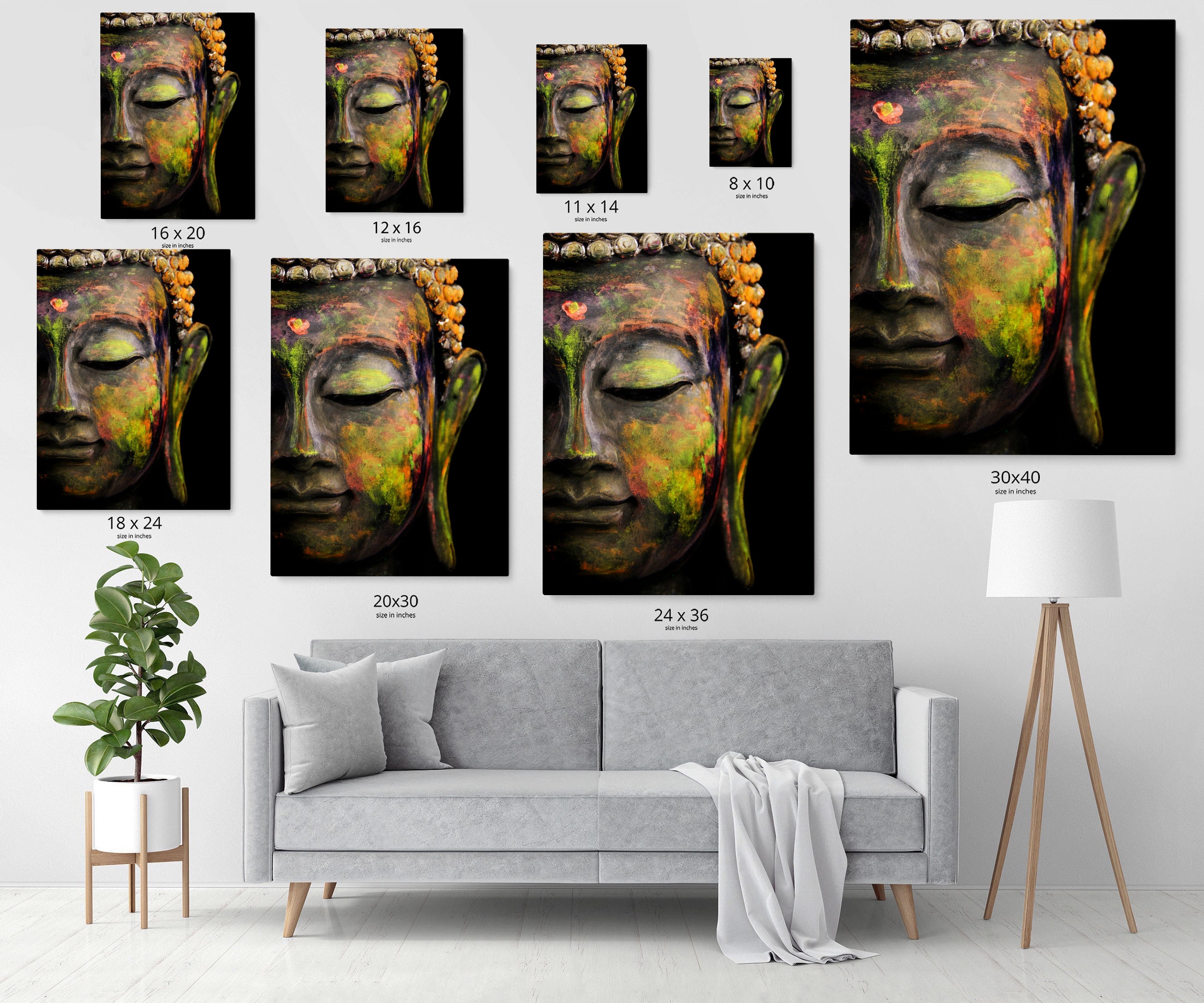 Buddha Wall Art Canvas Print, Buddhism Print, Yoga Wall Art, Zen Art ...