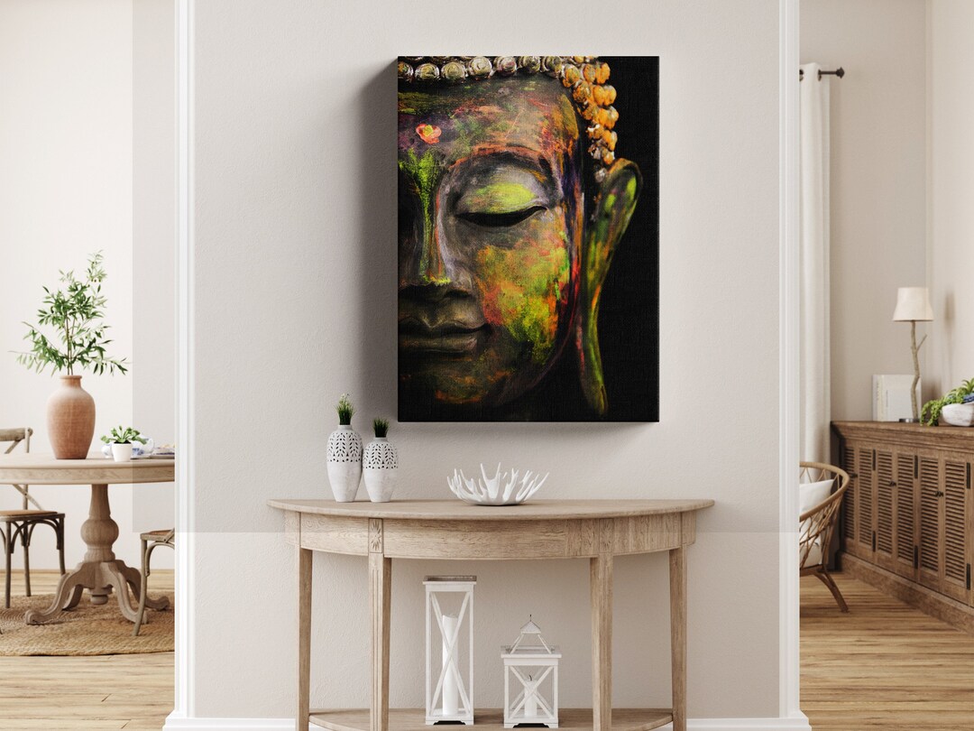 Buddha Wall Art Canvas Print, Buddhism Print, Yoga Wall Art, Zen Art ...