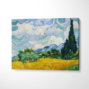 Vincent Van Gogh's Wheat Field with Cypresses (1889), Famous painting, Museum Quality Giclee Canvas