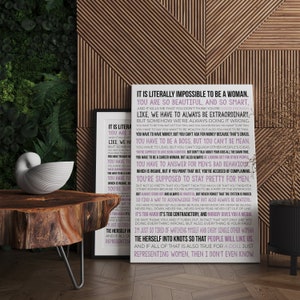 Gloria's Monologue Print, Movie Poster, Gloria Speech Poster, Movie Speech Quote, Feminist Wall Decor Paper Print zdjęcie 3