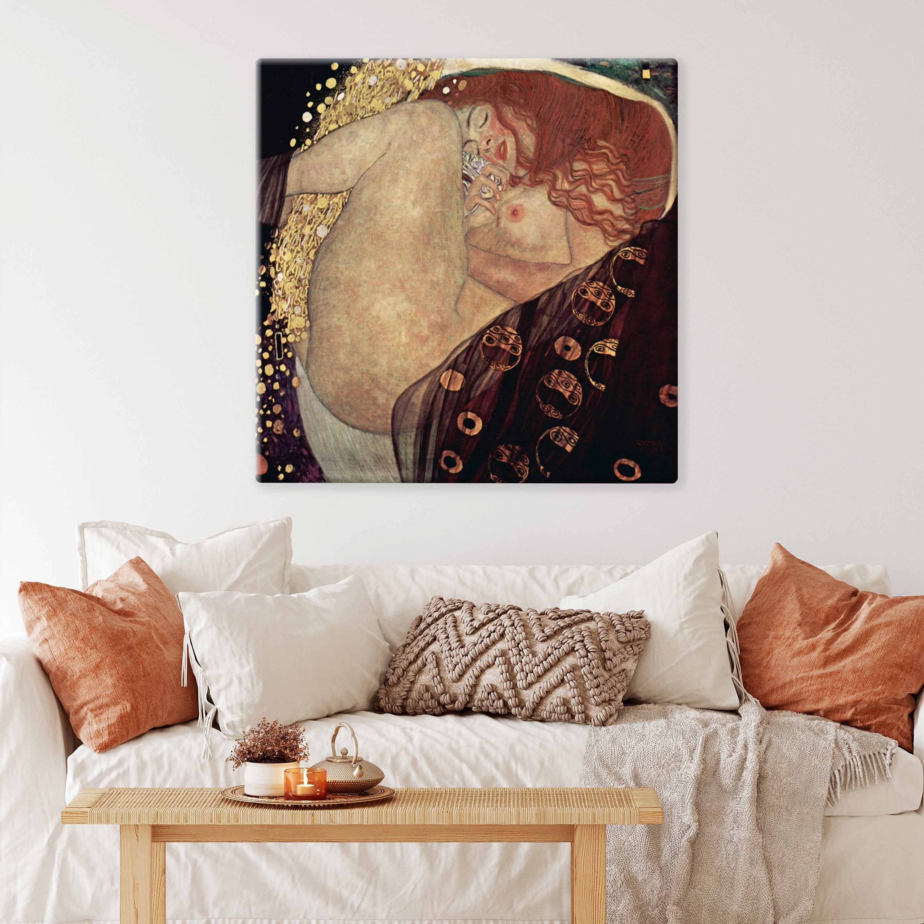 大人気新品 Gustav Klimt's Danae (1907-1908) Famous Painting, Canvas or アートワーク・ポスター