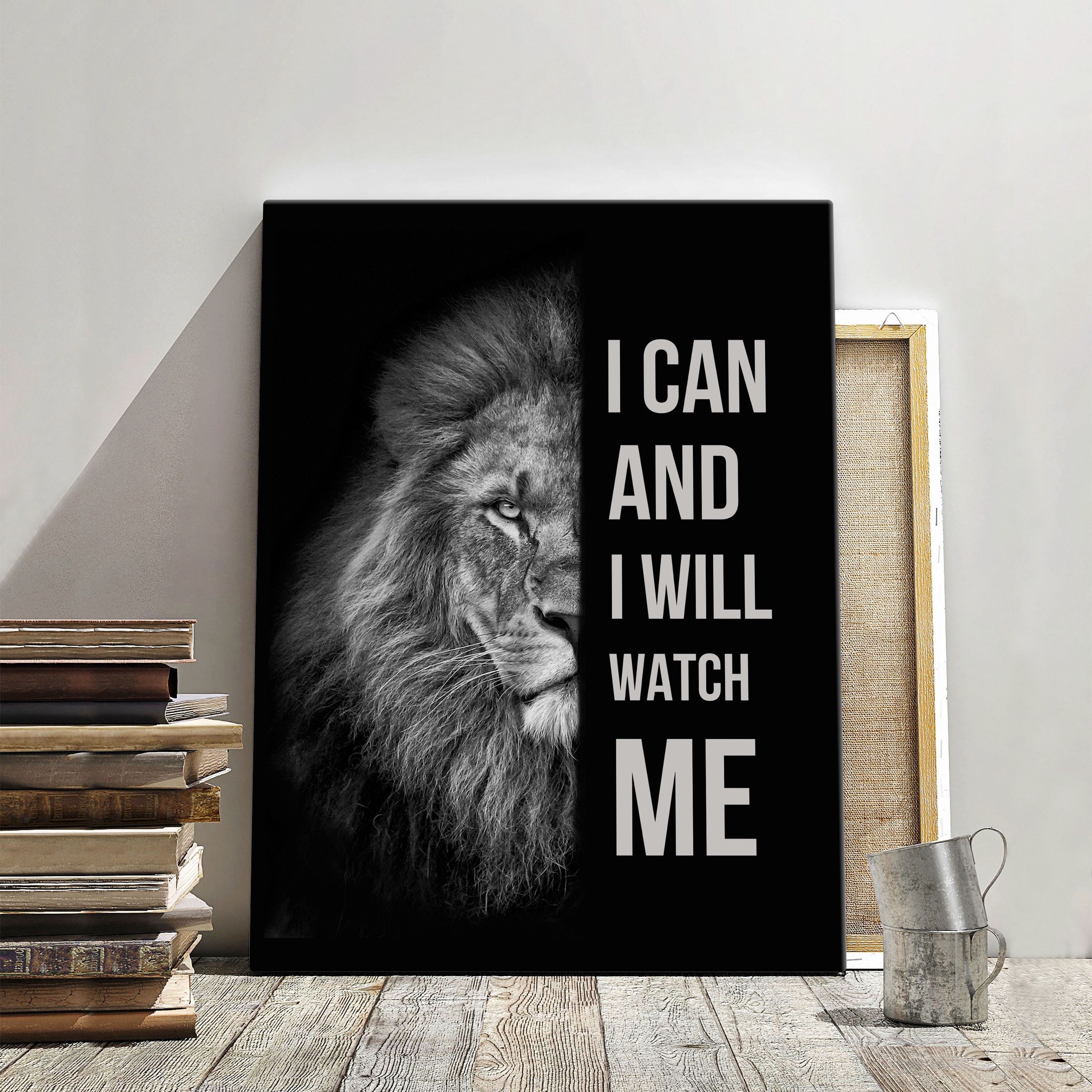 Motivational Print Canvas Lion Canvas Office Decor Etsy