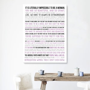 Gloria's Monologue Print, Movie Poster, Gloria Speech Poster, Movie Speech Quote, Feminist Wall Decor Paper Print zdjęcie 7
