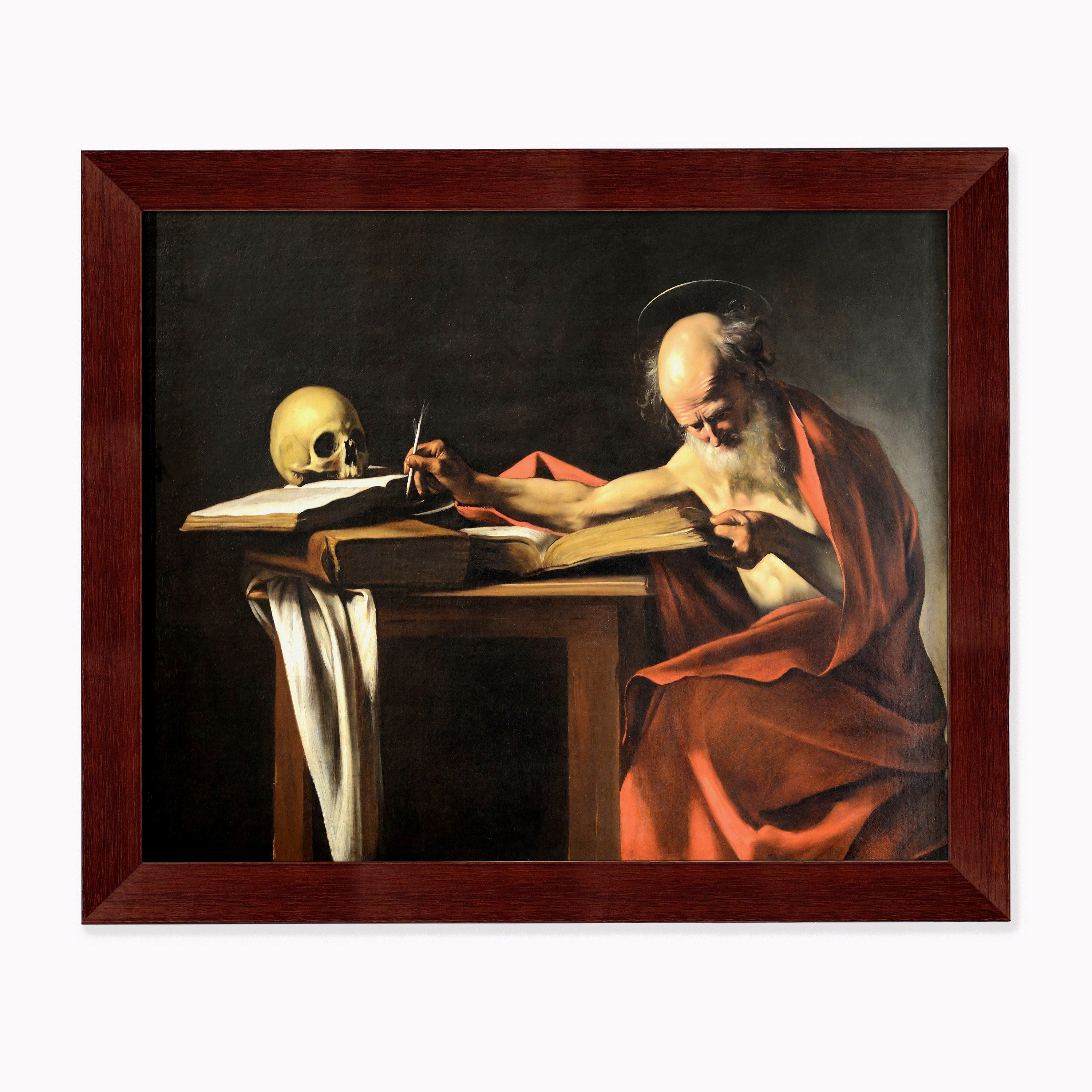 Saint Jerome Writing By Caravaggio Caravaggio Art Memento Mori By saint-jerome-writing-by-caravaggio-caravaggio-art-memento-mori-by