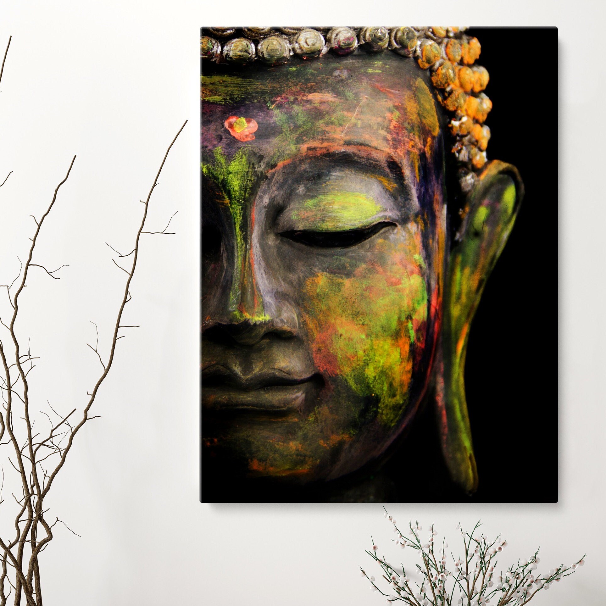 Buddha Wall Art Canvas Print, Buddhism Print, Yoga Wall Art, Zen Art ...