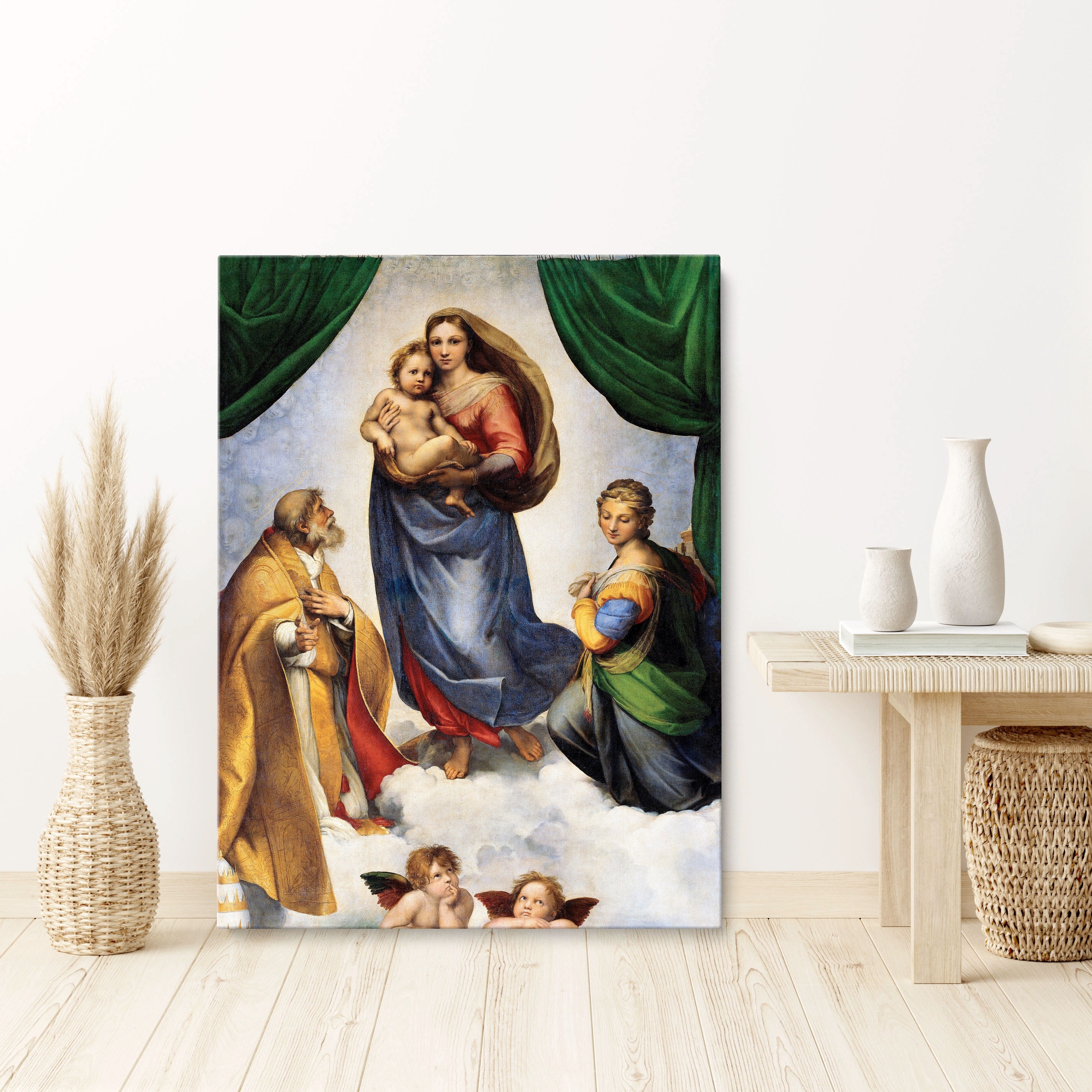 The Sistine Madonna by Raphael, Crisp Color Details, Paper or