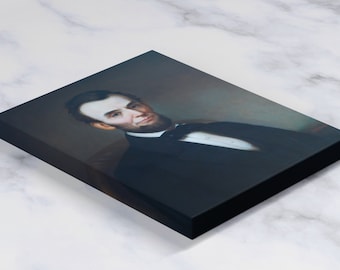 Abraham Lincoln Print, Lincoln Portrait, American President Wall Art, Vintage Art Print, Custom Canvas Print Art, Canvas