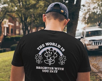 Trans Pride Tee | The World is Brighter With You In It | Transgender Queer Artist