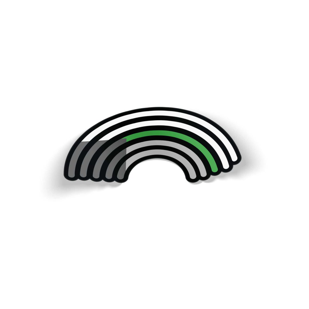Demiromantic Rainbow Pride | Sticker | Queer LGBT Flag Artwork | Vinyl ...
