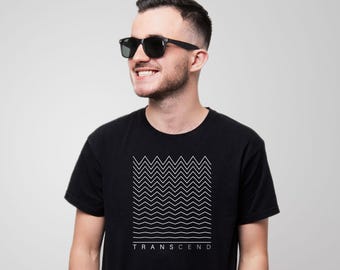 Trans Pride Tee | Transcend Empowering Artwork LGBTQ+ Apparel | 100% Cotton Unisex T-Shirt