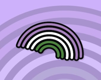 Genderqueer Pride Sticker | Rainbow Vinyl Sticker | Waterproof Die Cut | LGBTQ+ Pride Gift
