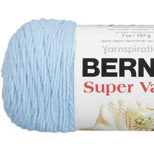 Bernat Super Value Yarn: Sky Blue Worsted Acrylic, 7oz Skein