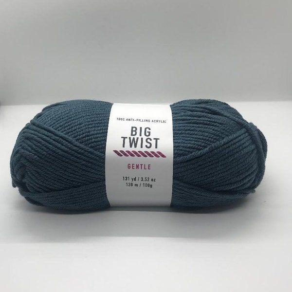 Big Twist Denim Blue Bulky Gentle acrylic yarn- Crochet and Knit Craft supplies